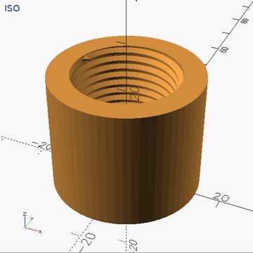 A round pipe cap, threaded inside, closed at the bottom.